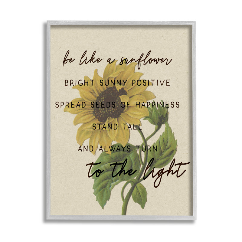 «Be Like A Sunflower», Daphné Polselli, Estampe numérique Farmhouse, H 20 po x l 16 po