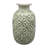 Decorative Ceramic Geometric Table Vase for Home Decor - Patterned Flower Vase for Shelf Styling and Living Room Display, Green-1419264251