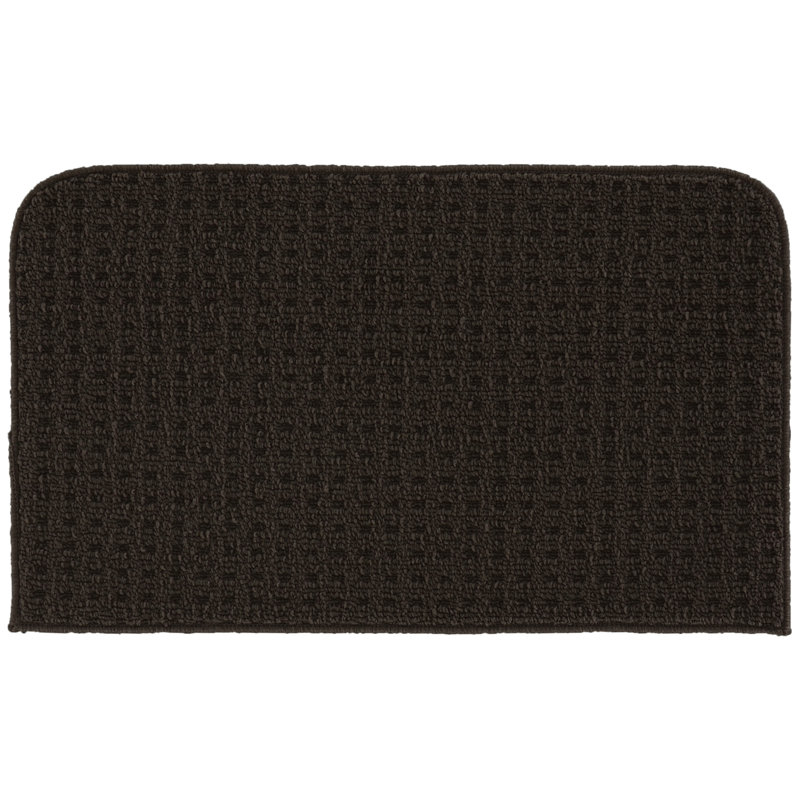 Benji Non-Skid Kitchen Mat, Mocha, Rectangle 1'6" x 2'6"