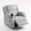 Fauteuil inclinable pivotant électrique surdimensionné de 39,3 po de largeur avec chaleur et massage-243222677