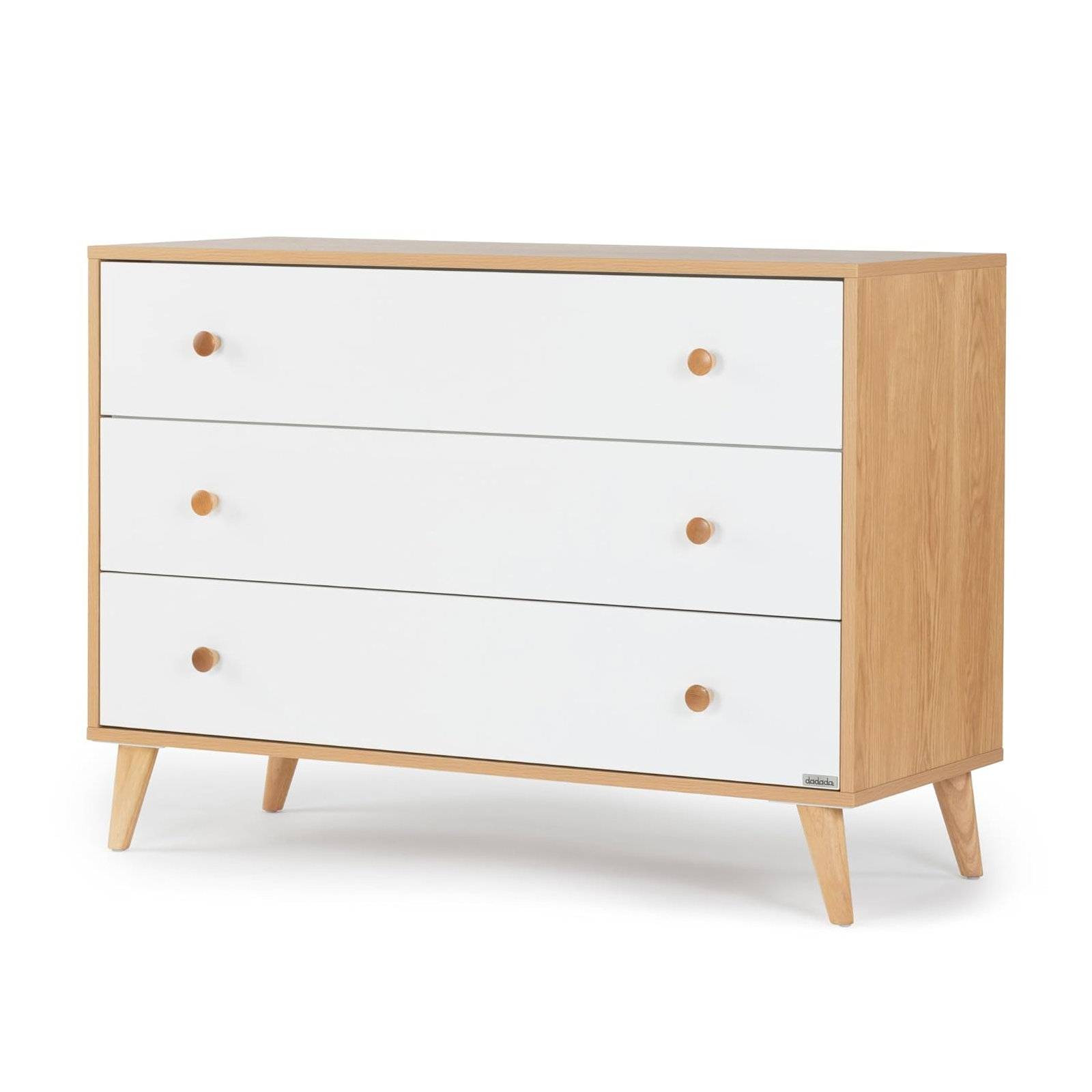Austin 3- Drawer Dresser, White/Red Oak