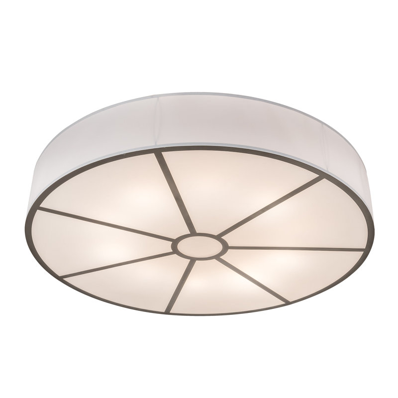 Plafonnier encastré en tissu, Thermolaqué nickel, H 10 po x l 60 po x P 60 po