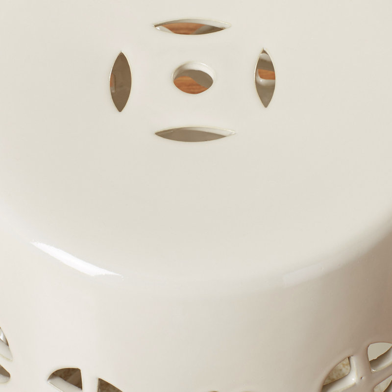 Tabouret de jardin Eufaula, Crème