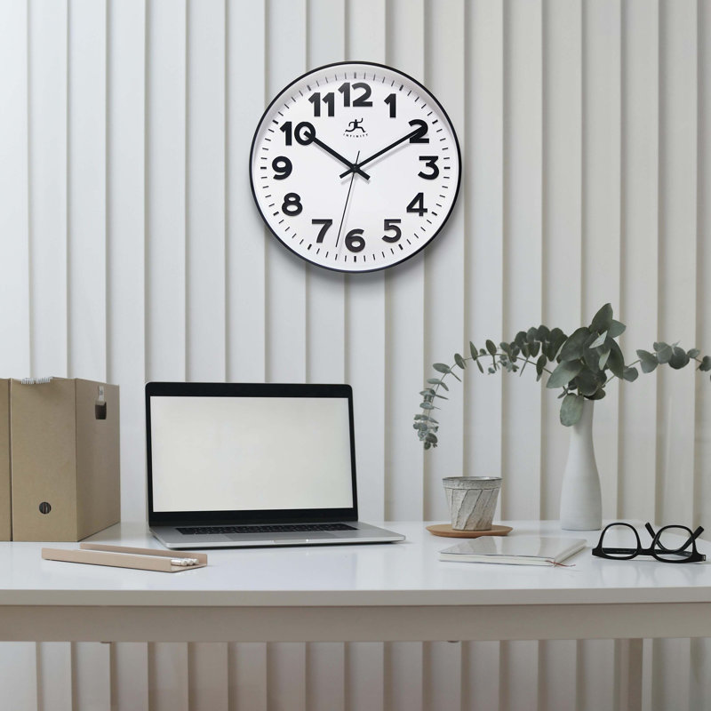 Orbit Wall Clock, Black, 12"