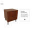 Table de chevet en bois brun avec 2 tiroirs - Table de chevet moderne et table de rangement