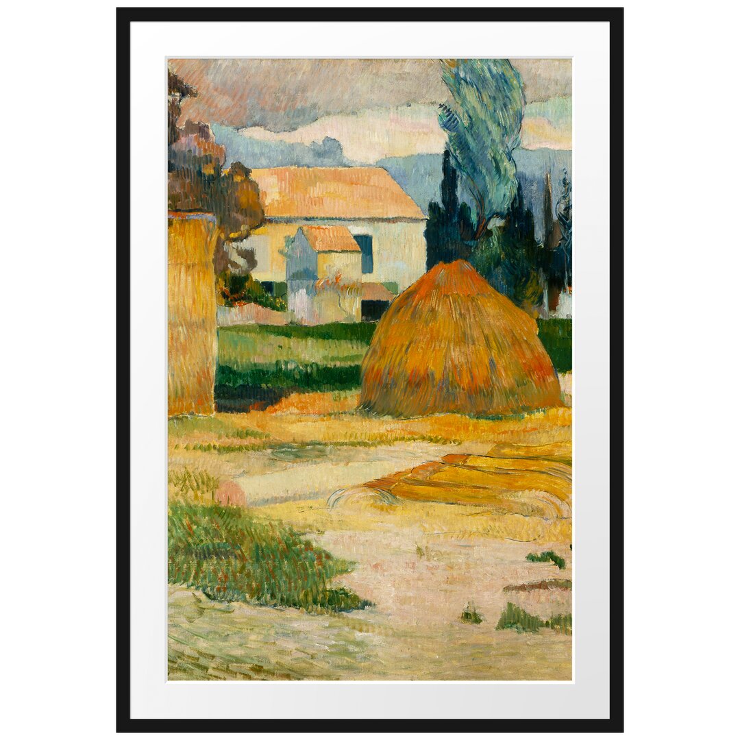 Gerahmter Kunstdruck Landscape Near Arles von Paul Gauguin