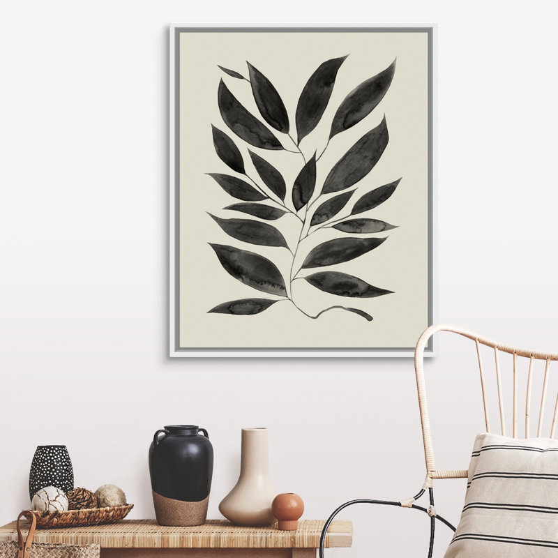 "Branched Composition I", art mural sur toile, Toile avec cadre blanc, H 42 po x l 34 po