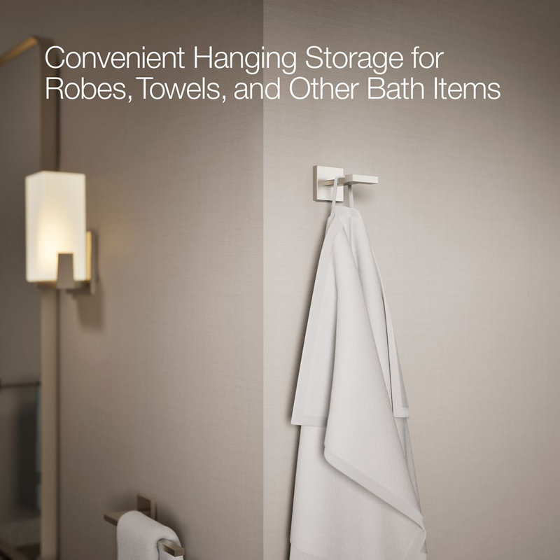 Square Robe Hook, Vibrant Brushed Nickel