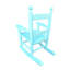 Chaise berçante en bois massif pour enfants en bleu clair pour une utilisation intérieure ou extérieure-1553639036