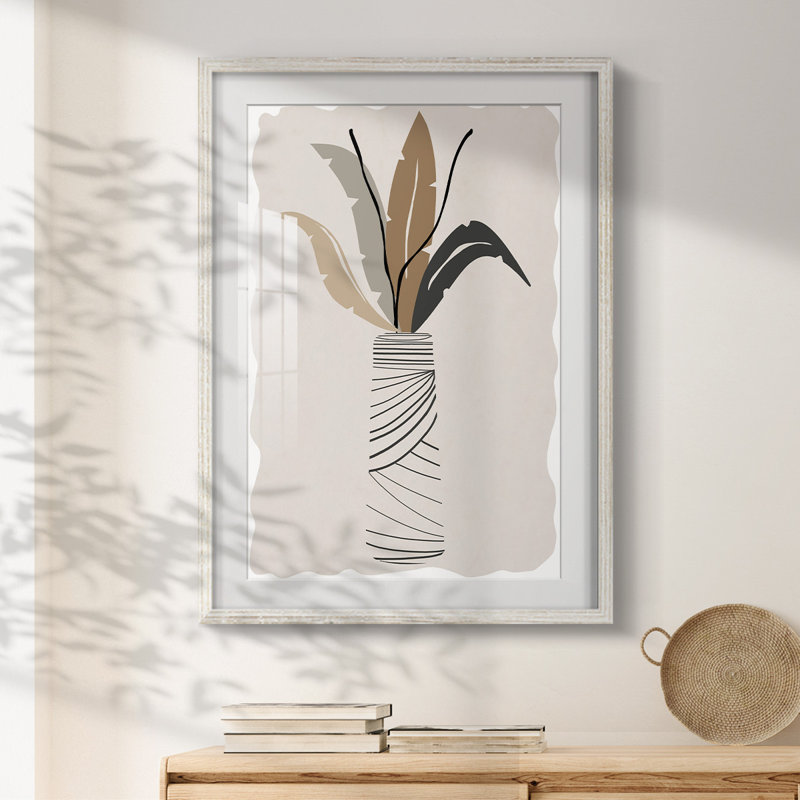 «Tiles & Texture Abstract Angles II» - Toile tendue avec châssis, H 28,5 po x l 20,5 po, Blanc