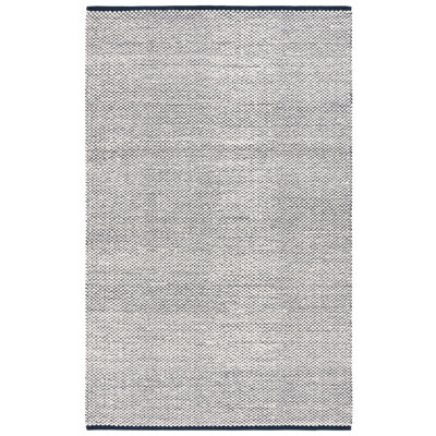 Selenia Flat Weave Wool/Cotton Rug in Ivory/Gray