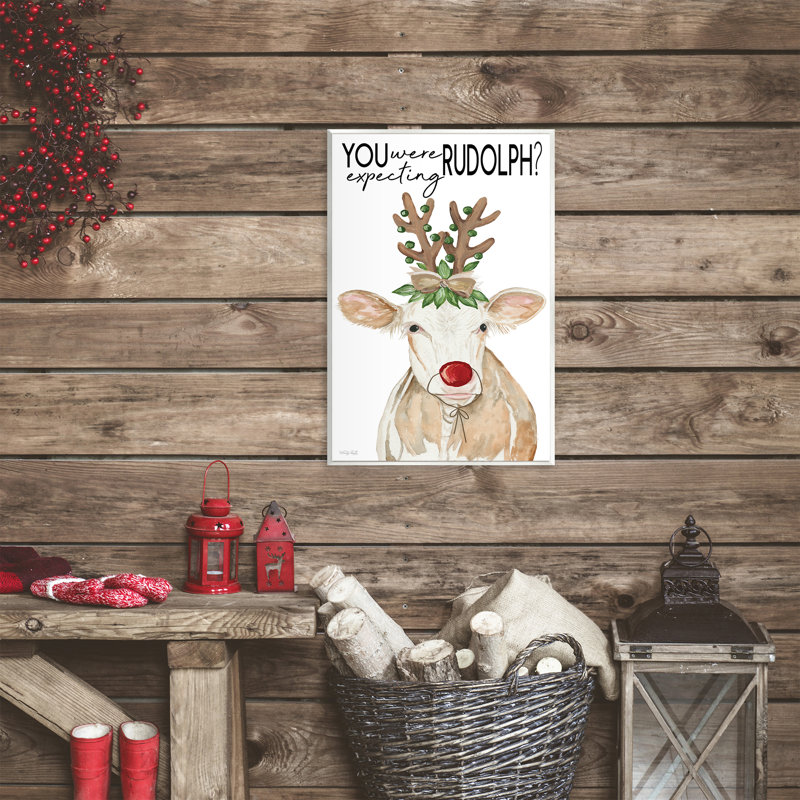 «You Were Expecting Rudolph», plaque murale par Cindy Jacobs, H 15 po x l 10 po