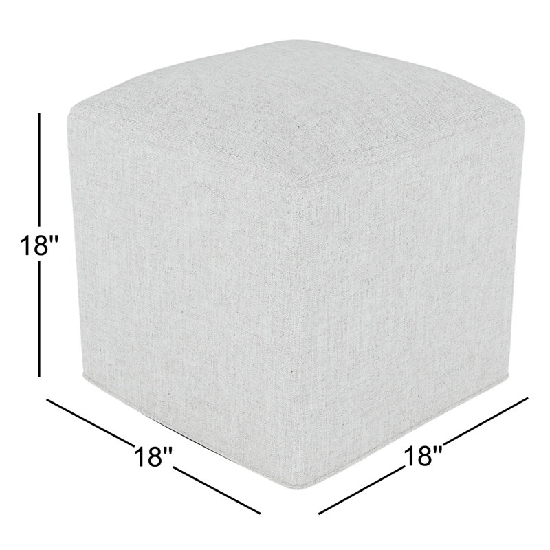 Praia Sunbrella® Upholstered Cube, Canvas Black Sunbrella® Canvas