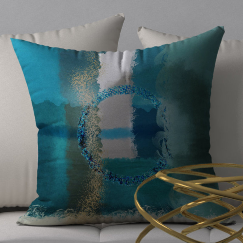 Housse de coussin décorative carrée à valeur sonore, 20 po x 20 po