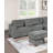 Sectional sofa with chaise longue and footstool