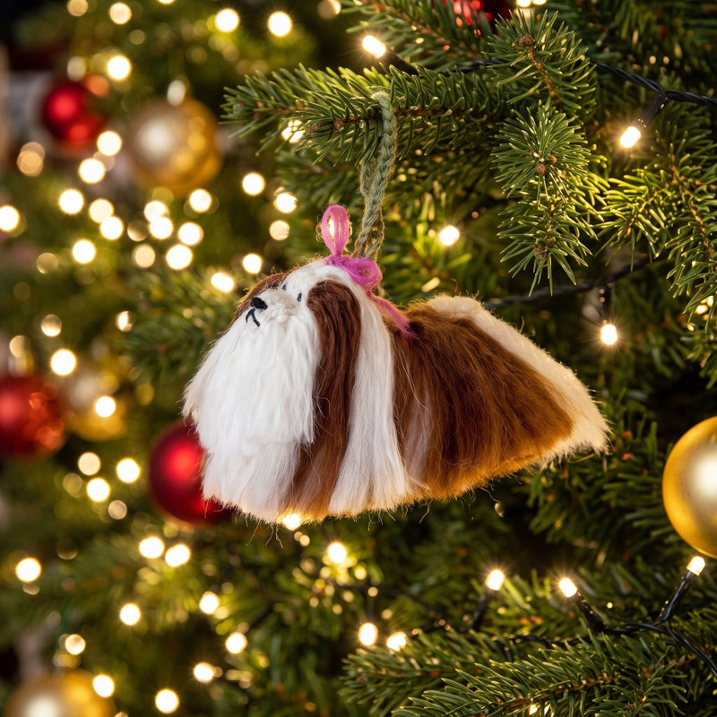 Arcadia Home Shih Tzu Hand-Knit Ornament