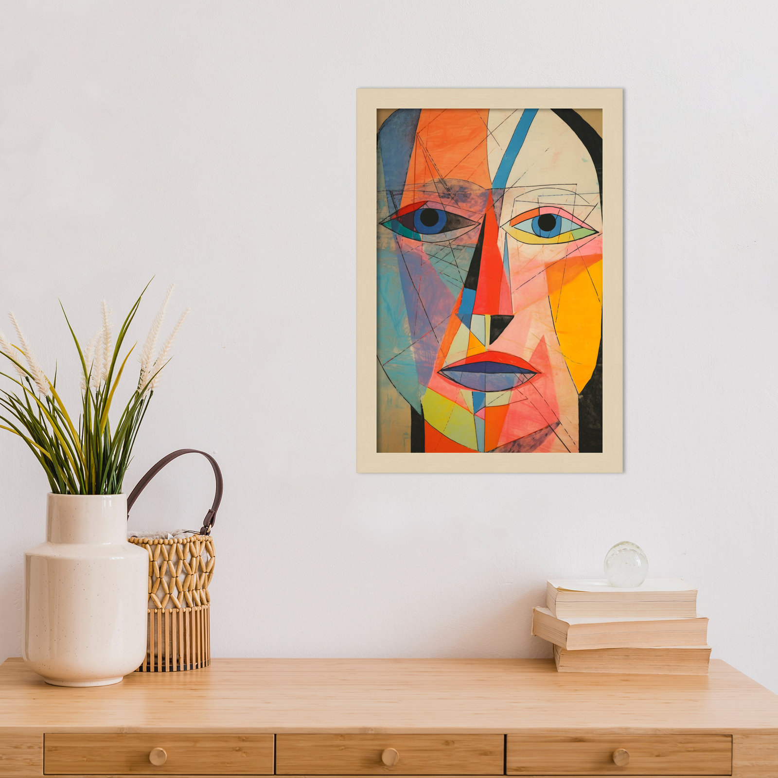 The Face by Treechild, Brown, 17" H x 12" W