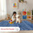 Mahita Moroccan Power Loom Performance Blue Rug-915993152
