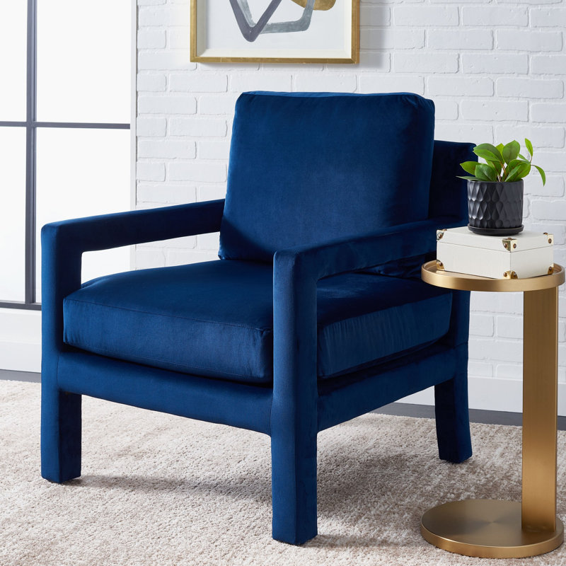 Kathryn Velvet Armchair, Navy Velvet