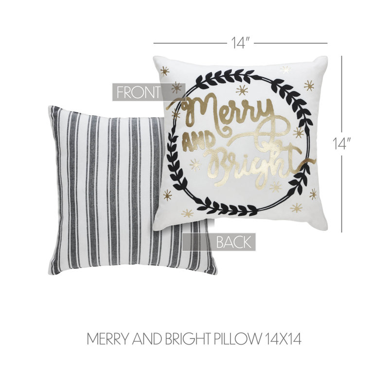 100% Cotton Shell, Polyester Lining, Polyester Pillow Fill Reversible Throw Pillow