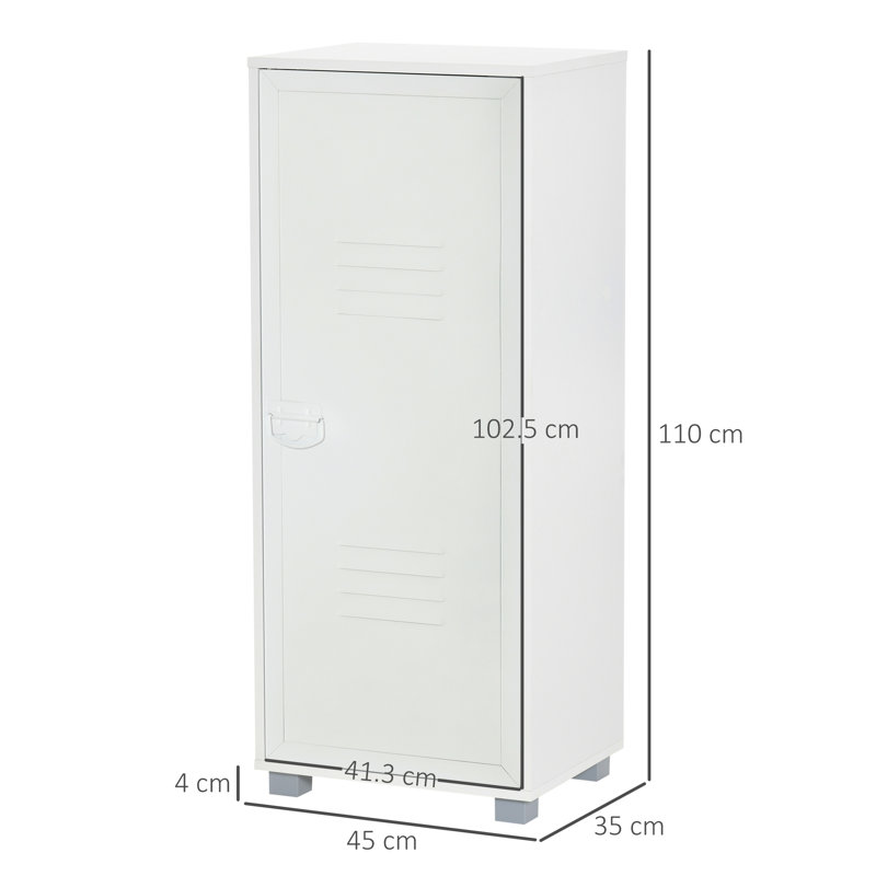 1 -Door 3 -Shelf, White