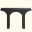 Console moderne 47 po pour vestibule et canapé derrière - Table de couloir étroite avec base arquée
