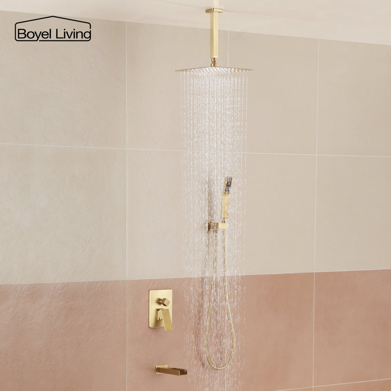 All-In-One Kit with Rough in-Valve, Brushed Gold