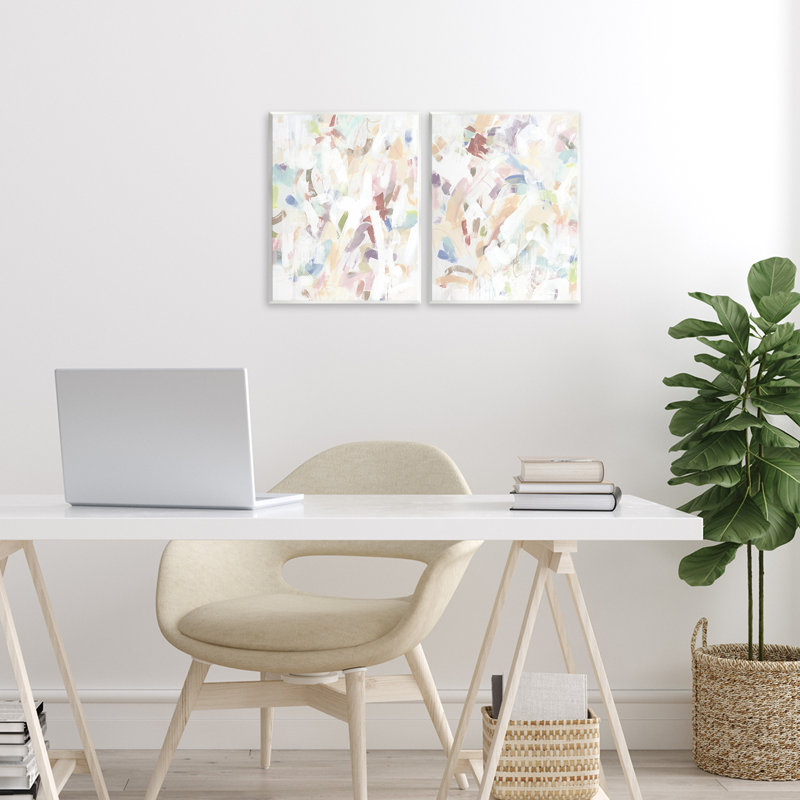 Ensemble de 2 plaques murales Abstract Candy