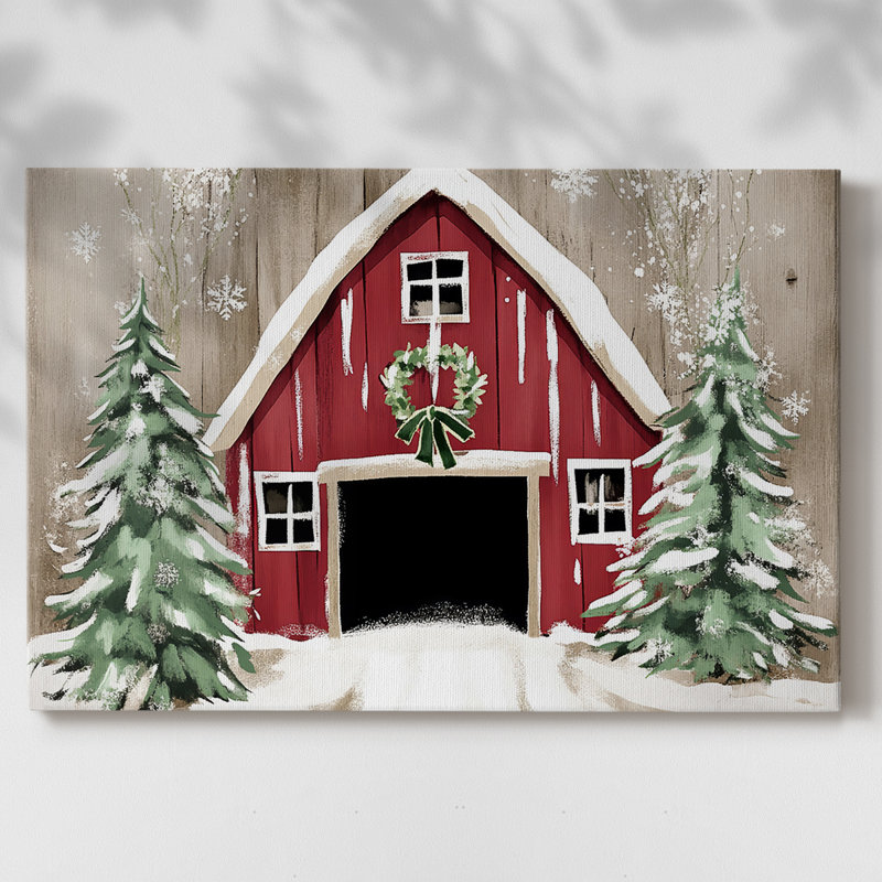 Art de vacances de Noël III - toile tendue avec châssis-XXXV, H 40 po x l 60 po