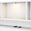 Lit plateforme en bois avec tête de lit bibliothèque, luminaire encastré, station de charge et 2 tiroirs latéraux-1043624231
