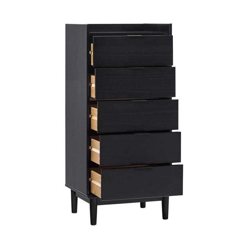 Commode 5 tiroirs Gheorghe, Noir