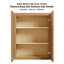 Armoire murale 24 po en chêne blanc avec tablettes réglables, armoire de rangement à double porte, armoire de rangement moderne pour systèmes de cuisine modulaires