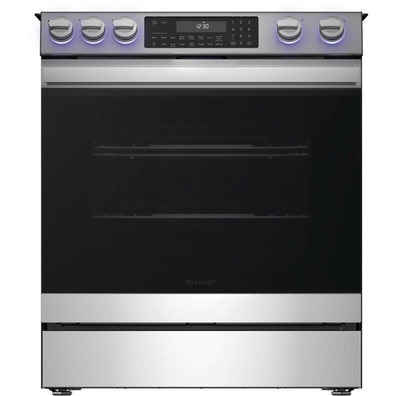Sharp 30" 6.3 Cubic Feet Electric Slide-In Range with Radiant Cooktop