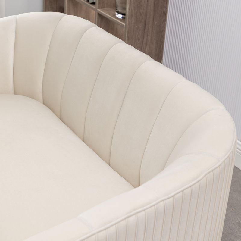 Ensemble de salon 2 pièces Marialana, Velours beige