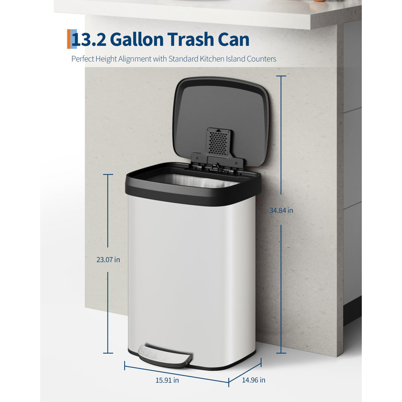 Recycling Bin, White