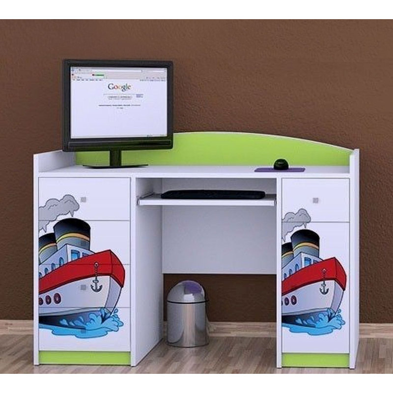 Liesl 125cm Computer Desk, Green