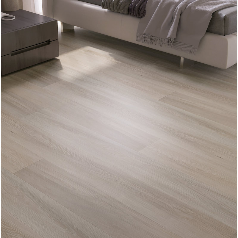 7" x 60" x 9.5mm Oak Click Lock WPC Luxury Vinyl Plank, Satin Beige