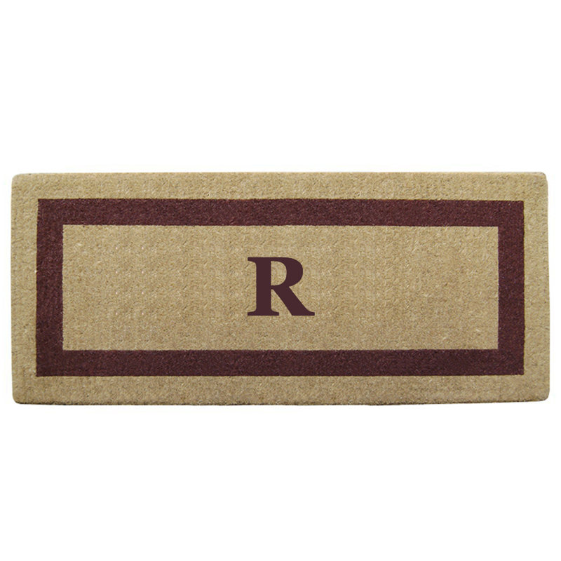 Tapis de porte antidérapant pour l'extérieur, Brun, L 22 po x L 36 po, R