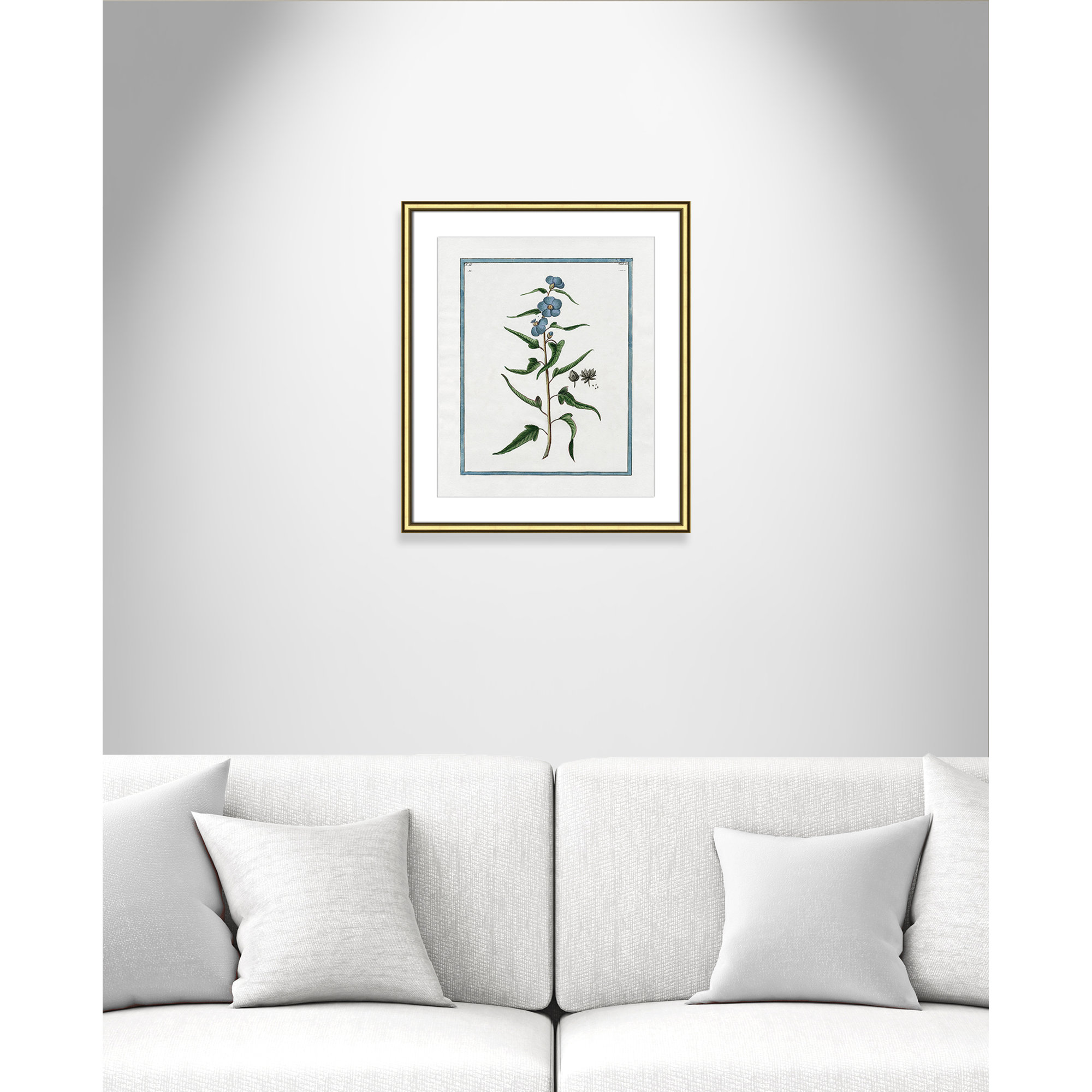 Shabby Elegance Botanical I - Framed Art Full Bleed, Gold Framed, 17.25" W x 20.25" H