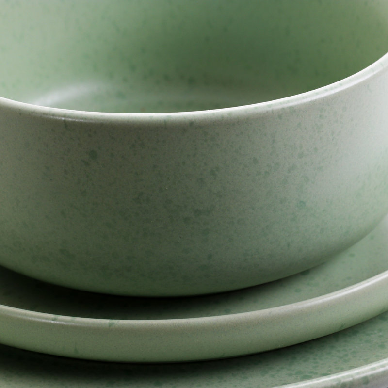 Ensemble 12 pièces de vaisselle, service pour 4 Suellen, Menthe