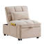 Canapé-lit simple multifonction 4 en 1 avec poches de rangement, conception capitonnée, dossier réglable, coussins et méridienne convertible pour un confort optimal et une utilisation optimale de l'espace-66309631