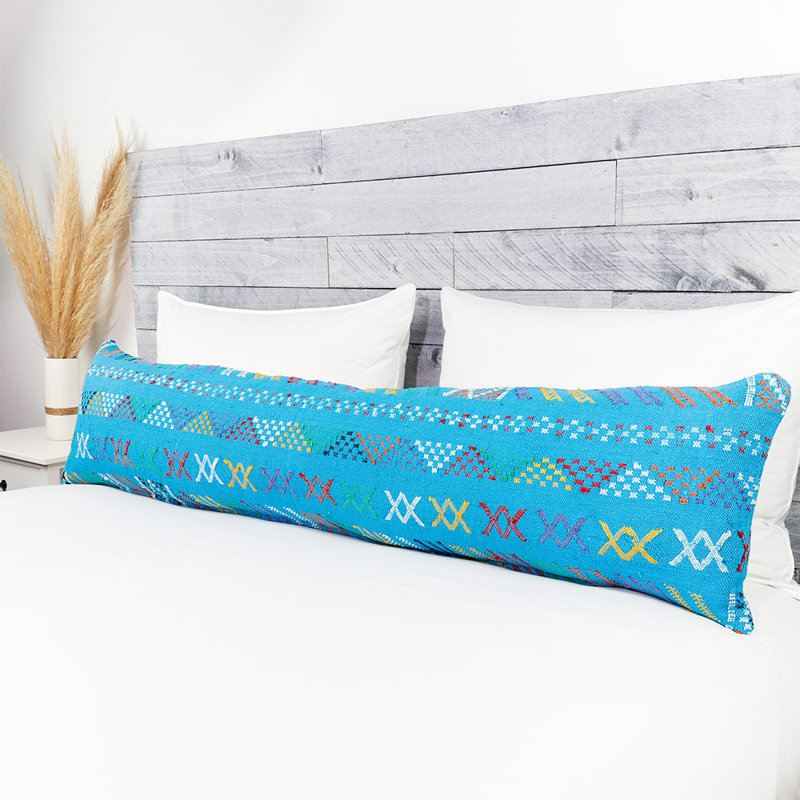 Atlas Silk Lumbar Pillow Cover,  Teal