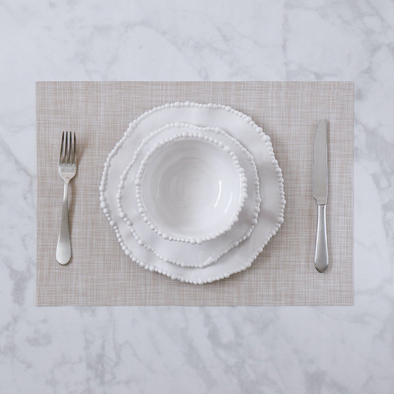 Vida Plastic / Acrylic No Pattern Rectangle Placemat, Green