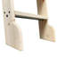 Natural Knotty Pine Wood Sliding Library Step Ladder With Built-In Handrails And Telescoping Rolling Ladder Hardware Kit-1155786820-1155786830