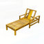 Ensemble de 2 chaises longues d'extérieur, fauteuils inclinables réglables en bois d'acacia pour le jardin, la terrasse et la piscine