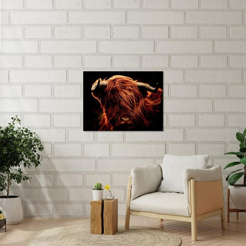Vache - peinture sur toile tendue