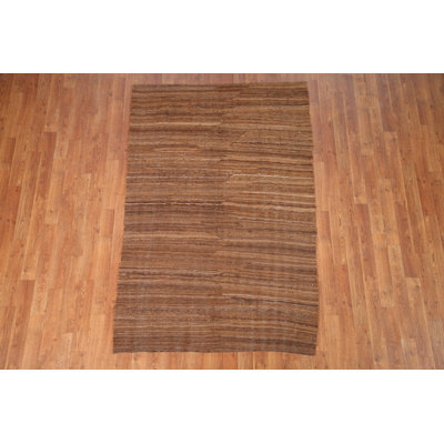 Tapis brun Kilim moderne 4 x 6
