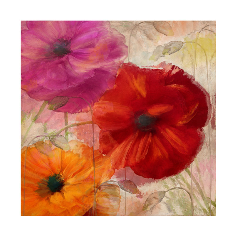 Art sur toile Sasha Penchant For Poppies I_ALI73292, H 14 po x l 14 po