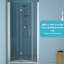 Porte de douche en verre trempé de 34 po x H 72 po en nickel brossé - réglable en eau, finition magnifique avec ligne gracieuse