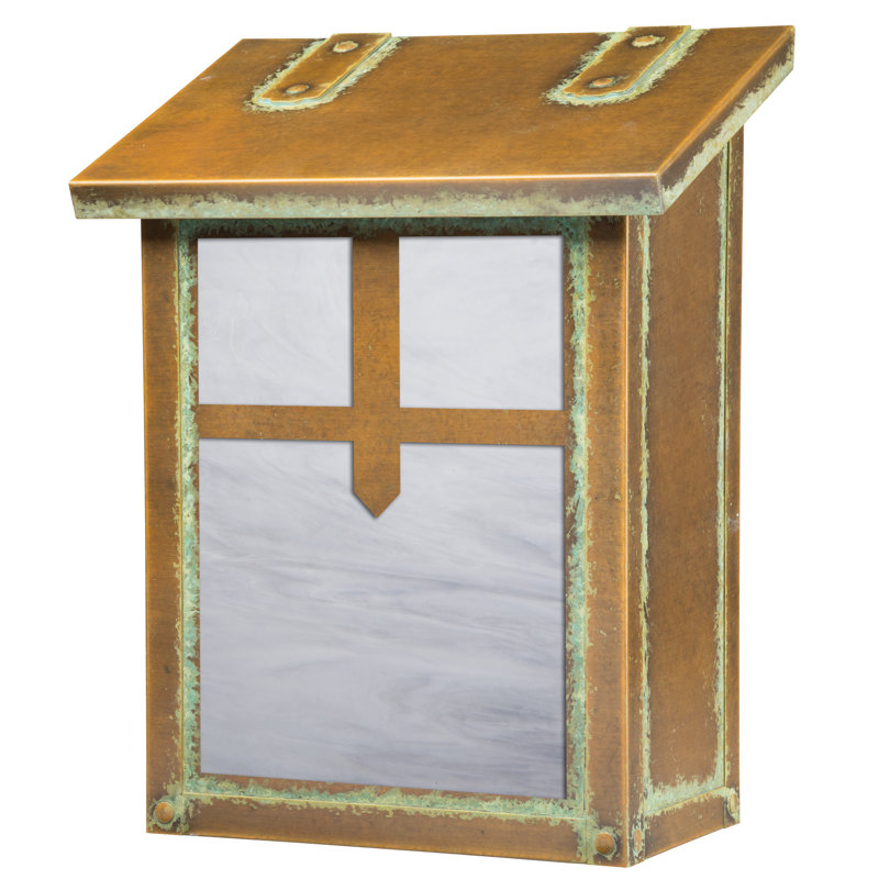 Boîte aux lettres murale Arrow, Blanc vaporeux, Vert nouveau